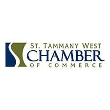 St Tammany West Chamber logo blue and green